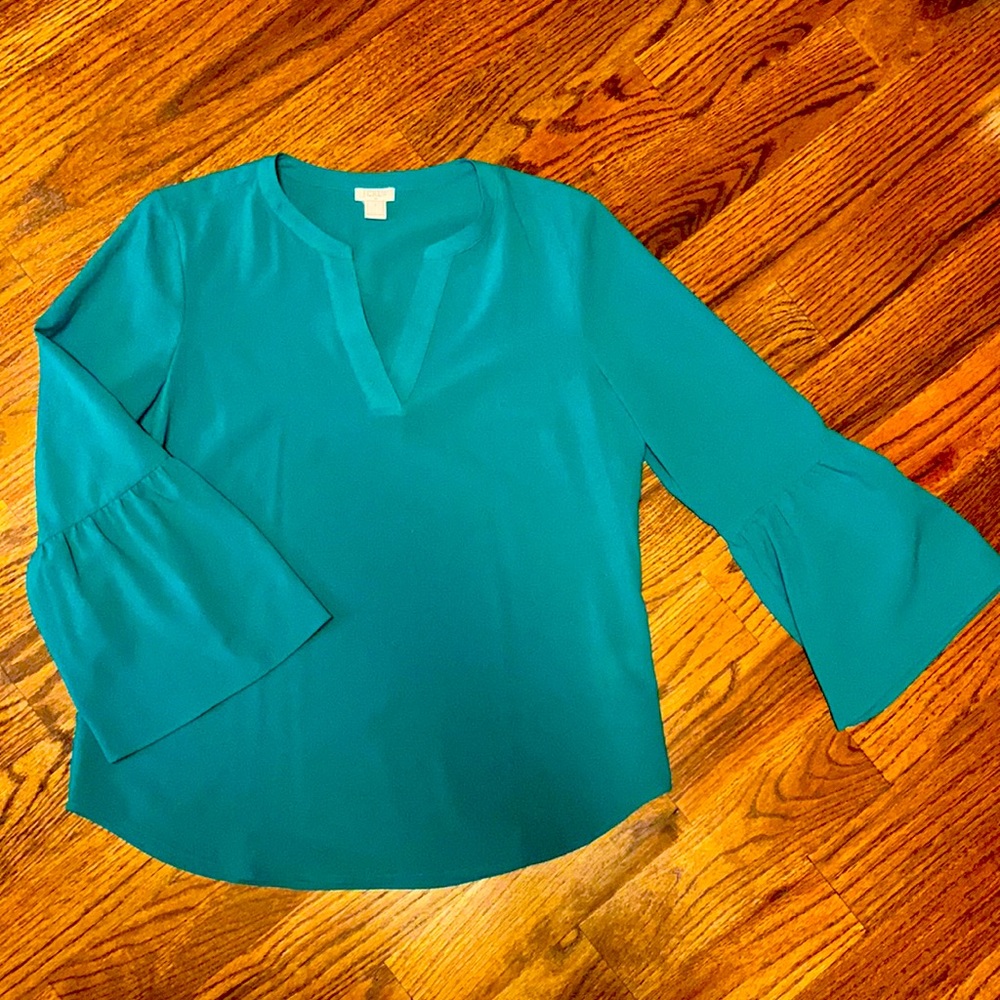 J. Crew Green Blouse
